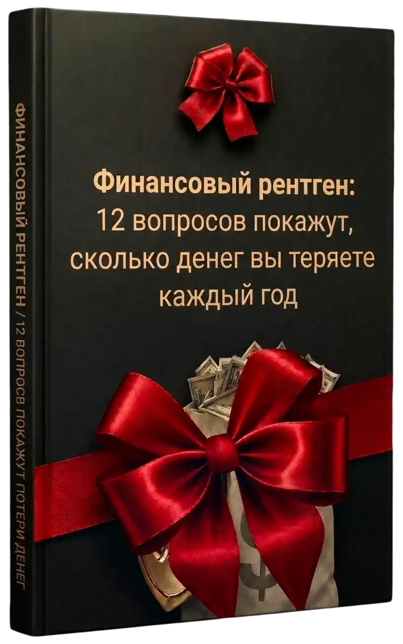 «Финансовый рентген: 12 вопросов покажут, сколько денег вы теряете каждый год» — обложка бонуса
